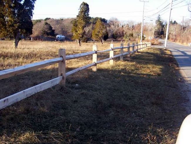 Rustic Two Rail with Locust Split Rail - Rail 5