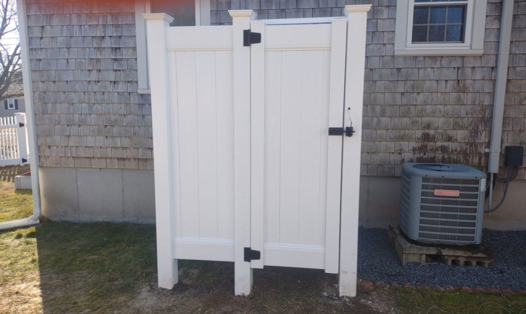 White Vinyl Shower with Door shut - Enclosure 23