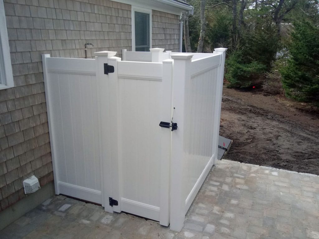 4x6 White Vinyl Shower with Divider - Enclosure 14