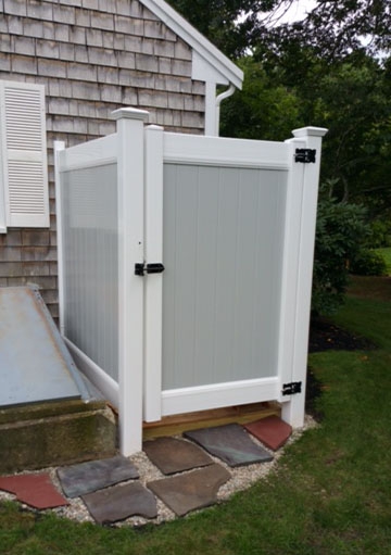 Gray and White Vinyl Shower Enclosure - Enclosure 6