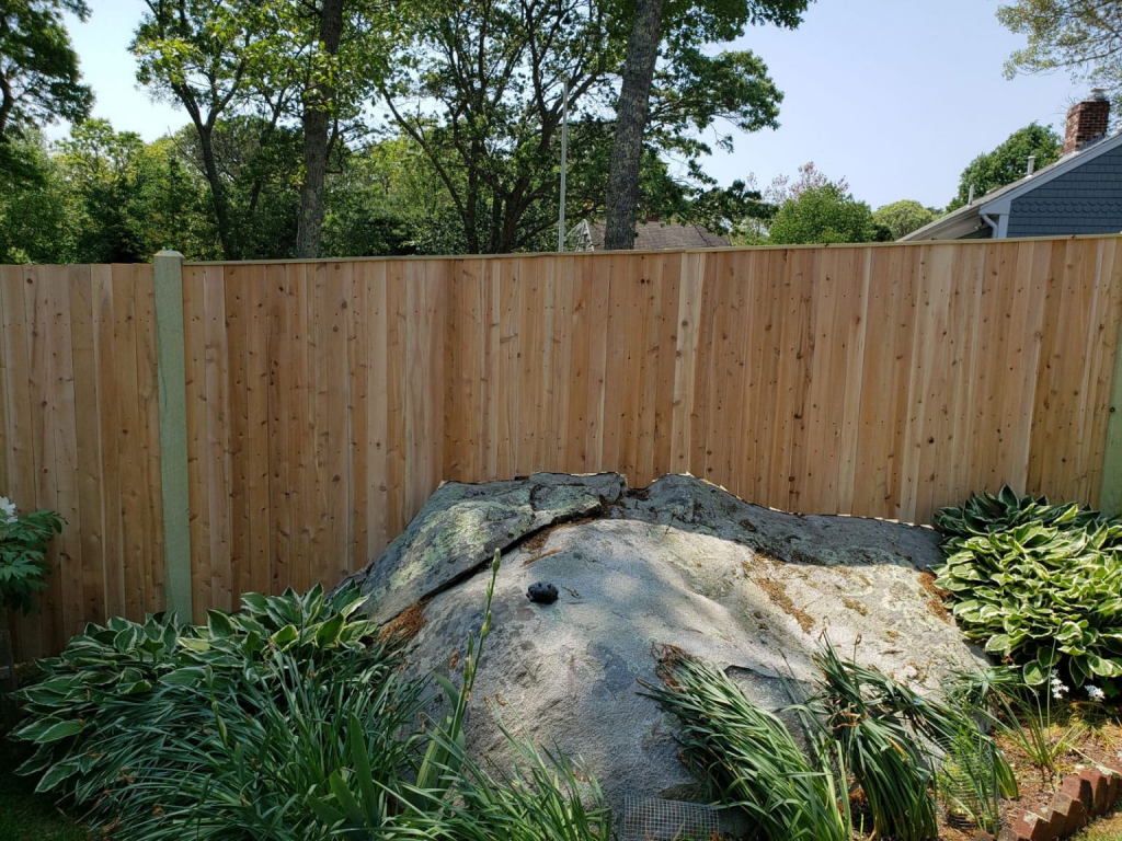 Cedar Board over a Rock - Privacy 48