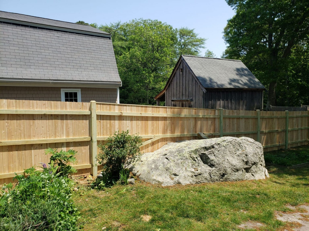 Cedar Board over a Rock - Privacy 49