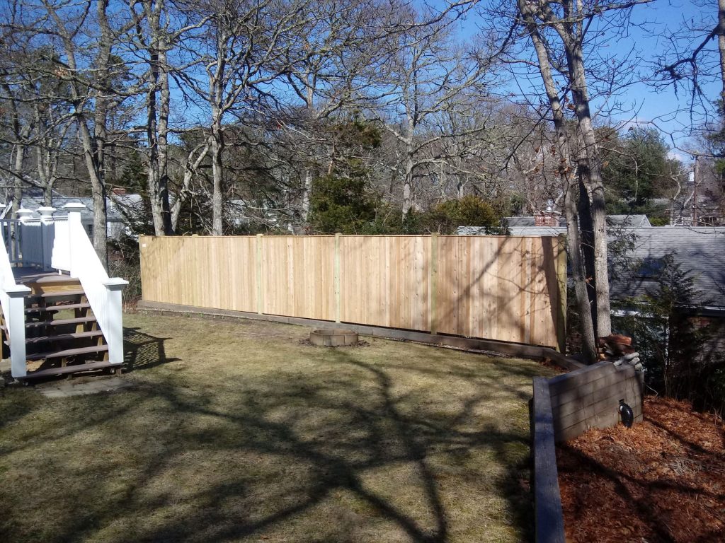 Cedar Board Privacy Fence with 1x2 Top Cap - Privacy 38